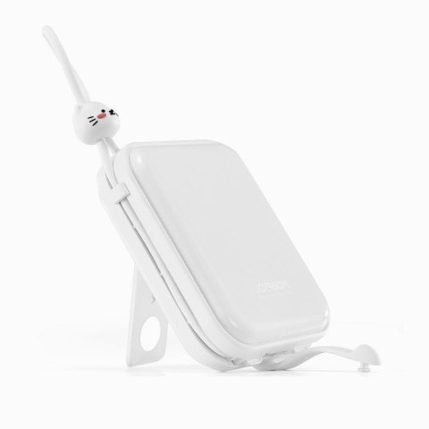 POWERBANK Joyroom Cutie Series JR-L008 10000mAh 22.5W PD QC Z KABLAMI 1x USB-A 1x USB-C BIAŁY POWERBANK Joyroom Cutie Series JR-L008 10000mAh 22.5W PD QC Z KABLAMI 1x USB-A 1x USB-C BIAŁY