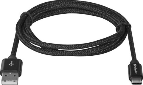 KABEL DEFENDER USB AM-TYPE C 1,0m 2.1A CZARNY KABEL DEFENDER USB AM-TYPE C 1,0m 2.1A CZARNY