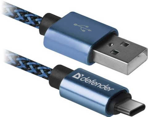 KABEL DEFENDER USB AM-TYPE C 1,0m 2.1A NIEBIESKI KABEL DEFENDER USB AM-TYPE C 1,0m 2.1A NIEBIESKI