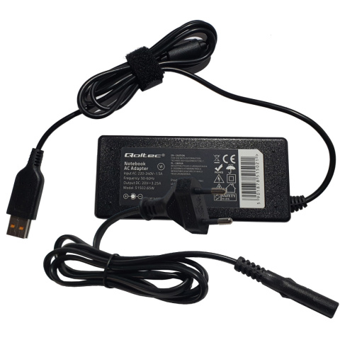Qoltec Zasilacz do Lenovo 65W | 20V | 3.25A | YogaProPlug | +kabel zasilający