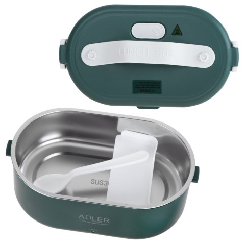 Adler AD 4505 green Pojemnik na żywność podgrzewany lunch box zestaw pojemnik separator łyżeczka 0,8L 55W Adler AD 4505 green Pojemnik na żywność podgrzewany lunch box zestaw pojemnik separator łyżeczka 0,8L 55W