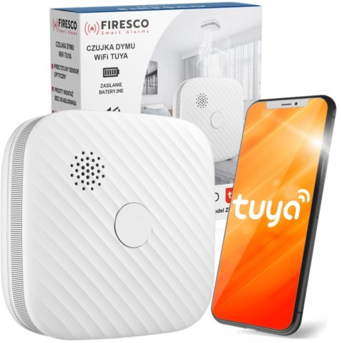 Czujnik dymu Firesco ZR153SW CB z WiFi aplikacja Tuya Czujnik dymu Firesco ZR153SW CB z WiFi aplikacja Tuya