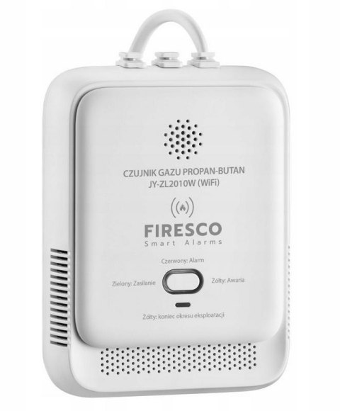 Czujnik gazu LPG Propan-Butan Firesco JY-ZL2010W z WiFi aplikacja Tuya Czujnik gazu LPG Propan-Butan Firesco JY-ZL2010W z WiFi aplikacja Tuya