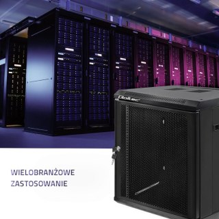 Qoltec Szafa RACK 19" | 12U | 600 x 635 x 600 | Perforowane drzwi | Wisząca