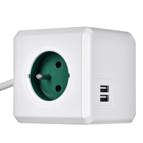 Przedłużacz allocacoc PowerCube Extended USB 2402GN/FREUPC (1,5m; kolor zielony) Przedłużacz allocacoc PowerCube Extended USB 2402GN/FREUPC (1,5m; kolor zielony)
