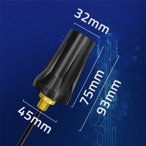 Qoltec Antena 4G LTE dookólna DUAL | 7dBi | Zewnętrzna