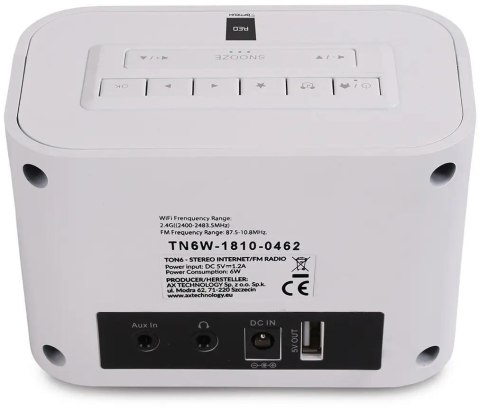Radio internetowe + FM TON6 z Wi-Fi Białe Radio internetowe + FM TON6 z Wi-Fi Białe