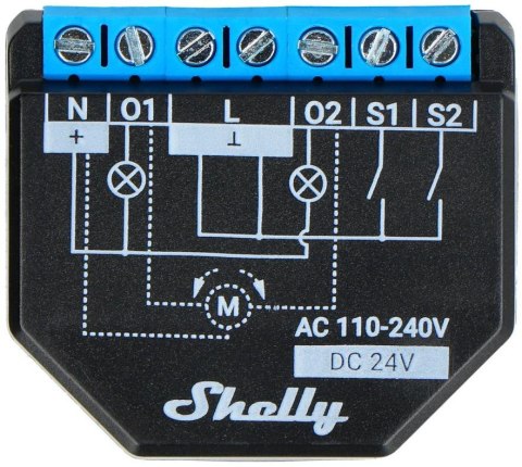 Shelly Plus 2PM Sterownik 2-kanałowy przekaźnik roletowy z pomiarem energii WIFI Shelly Plus 2PM Sterownik 2-kanałowy przekaźnik roletowy z pomiarem energii WIFI