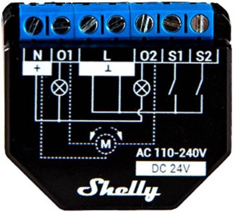 Shelly Plus 2PM Sterownik 2-kanałowy przekaźnik roletowy z pomiarem energii WIFI Shelly Plus 2PM Sterownik 2-kanałowy przekaźnik roletowy z pomiarem energii WIFI