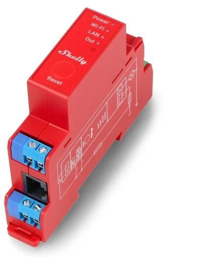 Shelly Pro 1PM 1-kanałowy przekaźnik z pomiarem energii na szynę DIN WIFI/LAN Shelly Pro 1PM 1-kanałowy przekaźnik z pomiarem energii na szynę DIN WIFI/LAN