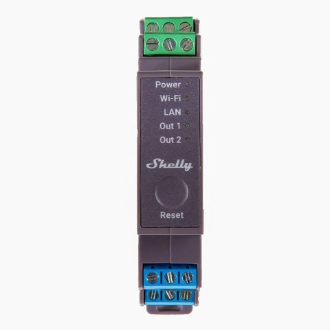 Shelly Pro 2 2-kanałowy przekaźnik na szynę DIN WIFI/LAN Shelly Pro 2 2-kanałowy przekaźnik na szynę DIN WIFI/LAN