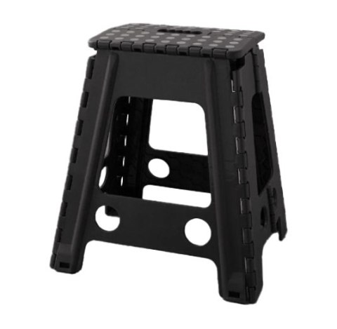 Stołek taboret składany antypoślizgowy 39cm czarny Stołek taboret składany antypoślizgowy 39cm czarny
