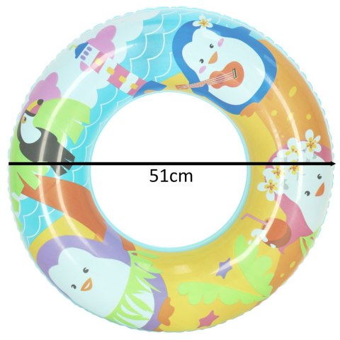 BESTWAY 36113 Koło dmuchane kółko 51cm pingwiny