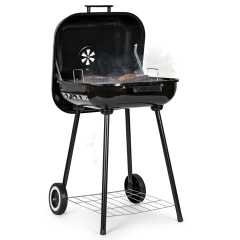Grill ogrodowy z pokrywą na zawiasach + kółka Grill ogrodowy z pokrywą na zawiasach + kółka