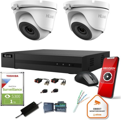 Zestaw monitoringu Hilook 2 kamer 5MPx TVICAM-T5M z dyskiem 1TB Zestaw monitoringu Hilook 2 kamer 5MPx TVICAM-T5M z dyskiem 1TB