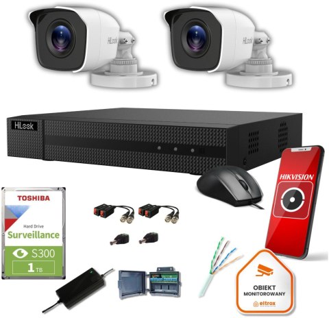 Zestaw monitoringu Hilook 2 kamer 5MPx TVICAM-B5M z dyskiem 1TB Zestaw monitoringu Hilook 2 kamer 5MPx TVICAM-B5M z dyskiem 1TB