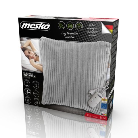 Mesko MS 7429 Poduszka elektryczna rozgrzewająca 2 poziomy temperatury pilot 38x38cm 80W Mesko MS 7429 Poduszka elektryczna rozgrzewająca 2 poziomy temperatury pilot 38x38cm 80W