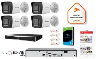 Zestaw monitoringu IP HIKVISION 4 kamer tubowych 4Mpx