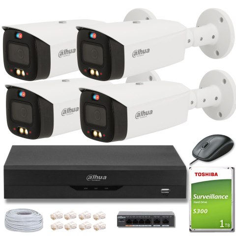 ZESTAW 4 KAMER IP TIOC 2.0 DAHUA IPC-HFW3549T1-AS-PV + DYSK 1TB ZESTAW 4 KAMER IP TIOC 2.0 DAHUA IPC-HFW3549T1-AS-PV + DYSK 1TB