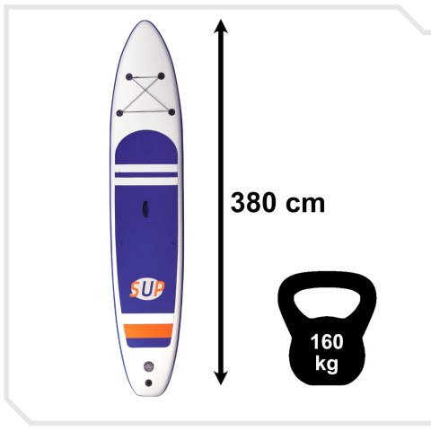 SUP Deska pompowana z akcesoriami granatowa 380cm SUP Deska pompowana z akcesoriami granatowa 380cm