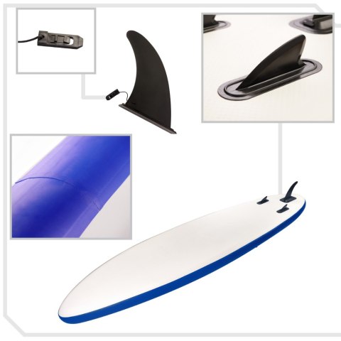 SUP Deska pompowana z akcesoriami granatowa 380cm SUP Deska pompowana z akcesoriami granatowa 380cm