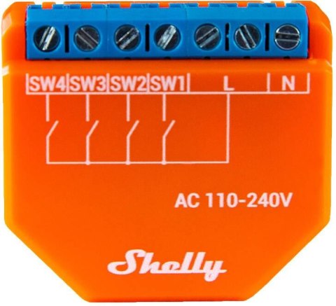 Shelly Plus i4 Kontroler/aktywator scen WIFI Shelly Plus i4 Kontroler/aktywator scen WIFI