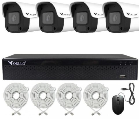 Zestaw Monitoringu 4 Kamery Zewnętrzne PoE ORLLO ECO BULLET Zestaw Monitoringu 4 Kamery Zewnętrzne PoE ORLLO ECO BULLET