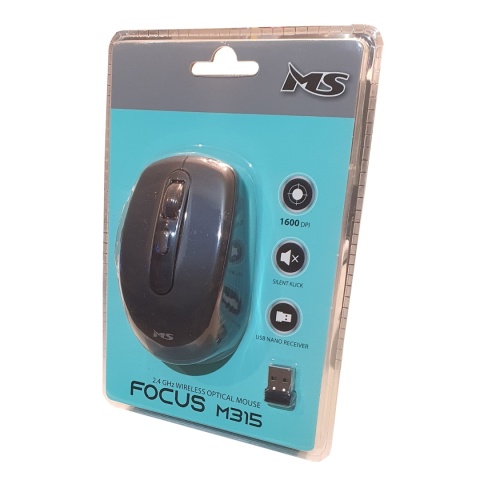 MYSZ BEZPRZEWODOWA MS FOCUS M315 SILENT CZARNA MYSZ BEZPRZEWODOWA MS FOCUS M315 SILENT CZARNA