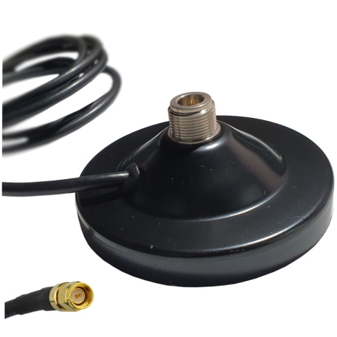 Qoltec Magnetyczna podstawa z kablem 2m |N Żeński | SMA Żeński Qoltec Magnetyczna podstawa z kablem 2m |N Żeński | SMA Żeński