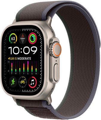 Smartwatch Apple Watch Ultra 2 GPS + Cellular, 49mm Titanium Case with Blue/Black Trail Loop Smartwatch Apple Watch Ultra 2 GPS + Cellular, 49mm Titanium Case with Blue/Black Trail Loop