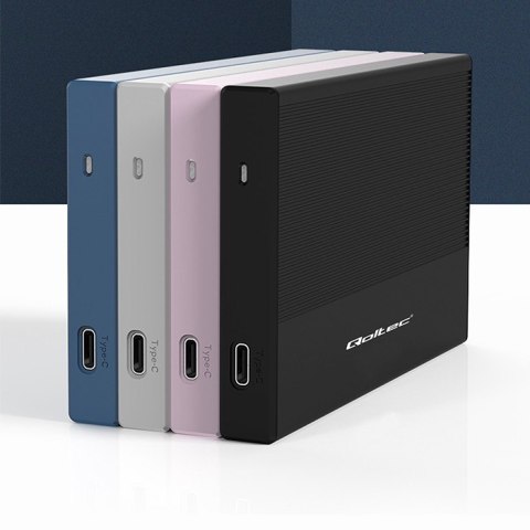 Qoltec Aluminiowa Obudowa | Kieszeń na dysk SSD HDD 2.5" | SATA | USB 3.0 | Super speed 5Gb/s | 2TB | Niebieski