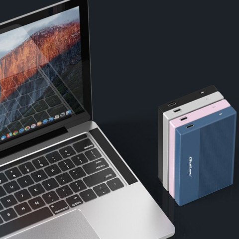 Qoltec Aluminiowa Obudowa | Kieszeń na dysk SSD HDD 2.5" | SATA | USB 3.0 | Super speed 5Gb/s | 2TB | Niebieski