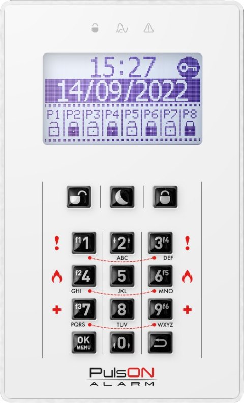 PulsON Manipulator LCD z przyciskami gumkowymi - biały PulsON Manipulator LCD z przyciskami gumkowymi - biały