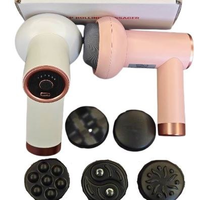 Pistolet do masażu masażer do pleców ciała karku wyszczuplający 9w1 biały Pistolet do masażu masażer do pleców ciała karku wyszczuplający 9w1 biały