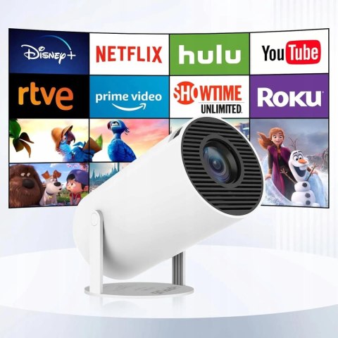 Mini Projektor obrotowy LED Android WiFi BT 5.0 SMART TV Mini Projektor obrotowy LED Android WiFi BT 5.0 SMART TV