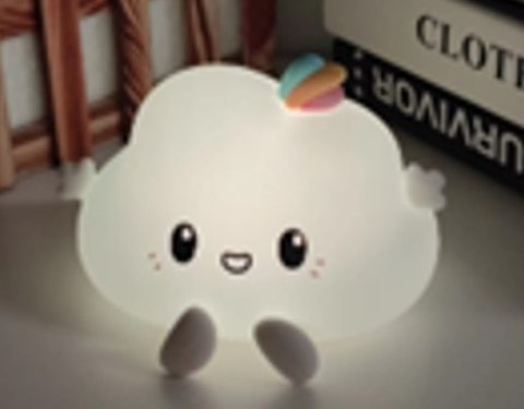 Lampka nocna dla dzieci silikonowa na baterie biała RGB chmurka Lampka nocna dla dzieci silikonowa na baterie biała RGB chmurka