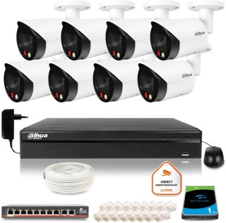 Zestaw monitoringu IP DAHUA 8 kamer tubowych 8Mpx