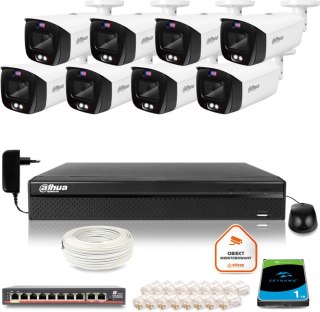 Zestaw monitoringu IP DAHUA 8 kamer tubowych 8Mpx
