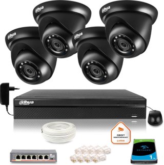 Zestaw monitoringu IP DAHUA 4 kamer kopułkowych 4Mpx
