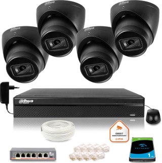 Zestaw monitoringu IP DAHUA 4 kamer kopułkowych 8Mpx