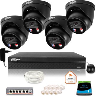 Zestaw monitoringu IP DAHUA 4 kamer kopułkowych 8Mpx