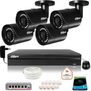 Zestaw monitoringu IP DAHUA 4 kamer tubowych 4Mpx