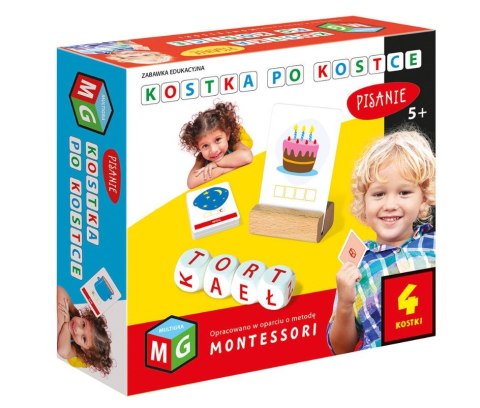 Zabawka edukacyjna montessori Kostka po kostce pisanie 4 kostki 5+ MULITGRA Zabawka edukacyjna montessori Kostka po kostce pisanie 4 kostki 5+ MULITGRA