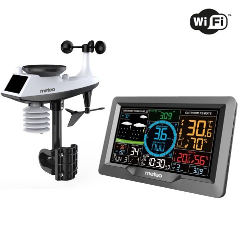 Stacja pogodowa METEO z miernikiem wiatru i opadów wifi Stacja pogodowa METEO z miernikiem wiatru i opadów wifi
