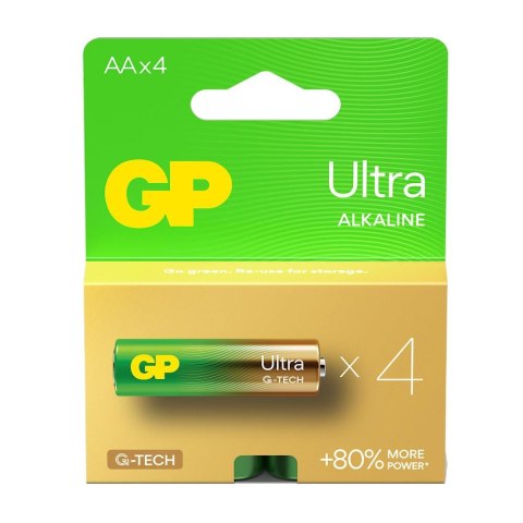 Bateria alkaliczna AA / LR6 GP Ultra Alkaline G-TECH - 4 sztuki Bateria alkaliczna AA / LR6 GP Ultra Alkaline G-TECH - 4 sztuki