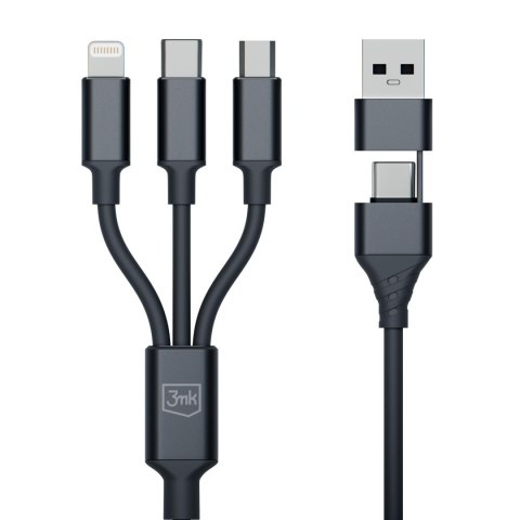 Kabel 3in1 A/C to C/Micro/Lightning - 3mk Hyper Cable 3in1 A/C to C/Micro/Lightning 1.5m Czarny Kabel 3in1 A/C to C/Micro/Lightning - 3mk Hyper Cable 3in1 A/C to C/Micro/Lightning 1.5m Czarny