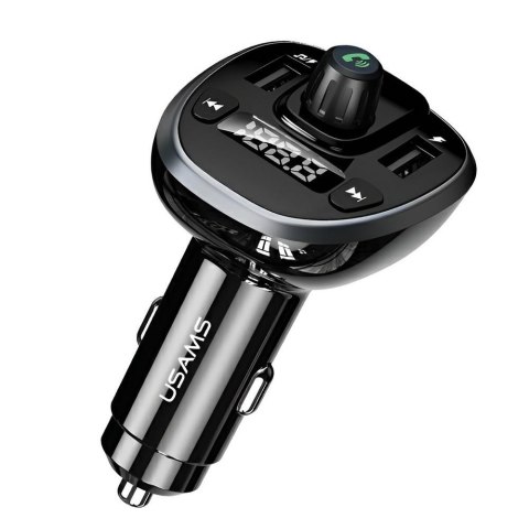 Ładowarka samochodowa Usams C21 z transmiterem FM zestawem głośnomówiącym i MP3 2xUSB 1xmicroSD 3,4A Ładowarka samochodowa Usams C21 z transmiterem FM zestawem głośnomówiącym i MP3 2xUSB 1xmicroSD 3,4A