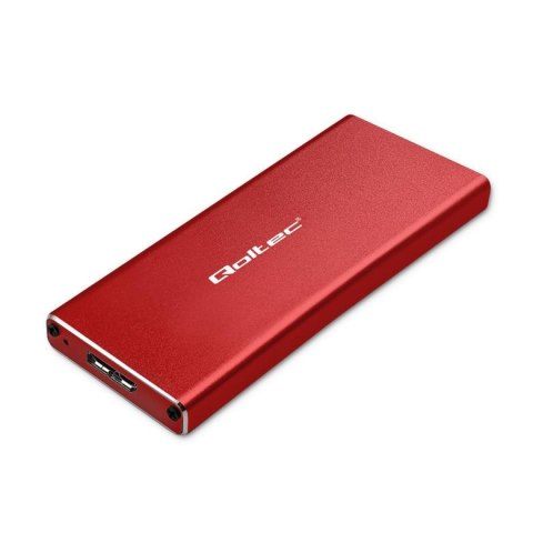 Obudowa/kieszeń Qoltec na dysk M.2 SSD | SATA | NGFF | USB 3.0 | Super speed 5Gb/s | 2TB | Czerwony Obudowa/kieszeń Qoltec na dysk M.2 SSD | SATA | NGFF | USB 3.0 | Super speed 5Gb/s | 2TB | Czerwony