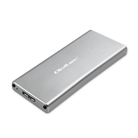 Obudowa/kieszeń Qoltec na dysk M.2 SSD | SATA | NGFF | USB 3.0 | Super speed 5Gb/s | 2TB | Srebrny Obudowa/kieszeń Qoltec na dysk M.2 SSD | SATA | NGFF | USB 3.0 | Super speed 5Gb/s | 2TB | Srebrny