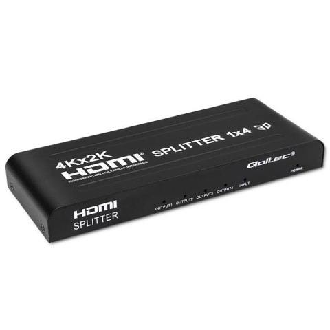 Rozdzielacz aktywny Qoltec Splitter 4 x HDMI 4K x 2K | 3.4Gb/s Rozdzielacz aktywny Qoltec Splitter 4 x HDMI 4K x 2K | 3.4Gb/s